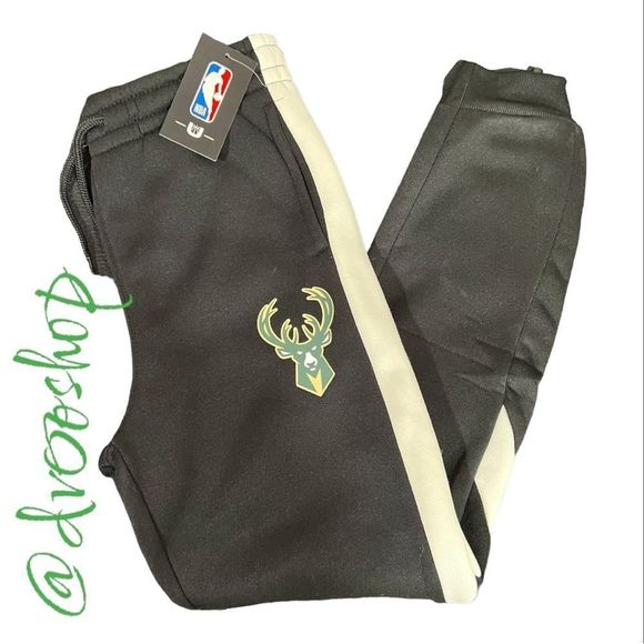 NBA Other - Kids 14-16 NBA Milwaukee Bucks Sweatpants Joggers NWT Black Basketball